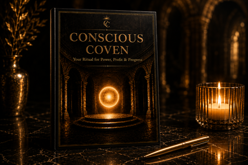 Conscious Coven Wealth and Power Edition journal cover luxury planner for personal growth financial awareness and intentional living